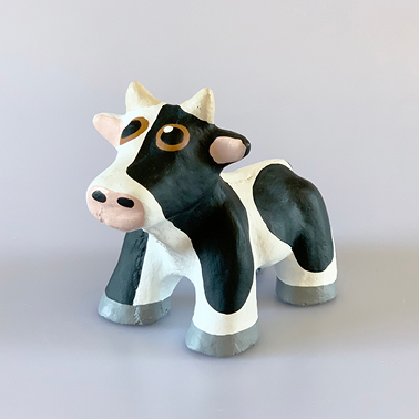 Medium Mini Concrete Cow